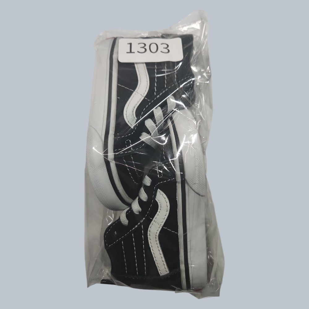 Vans Sk8-Hi Shoes Youth Size 5 Black White Canvas High Top Kids Skate Sneakers - Picture 6 of 6